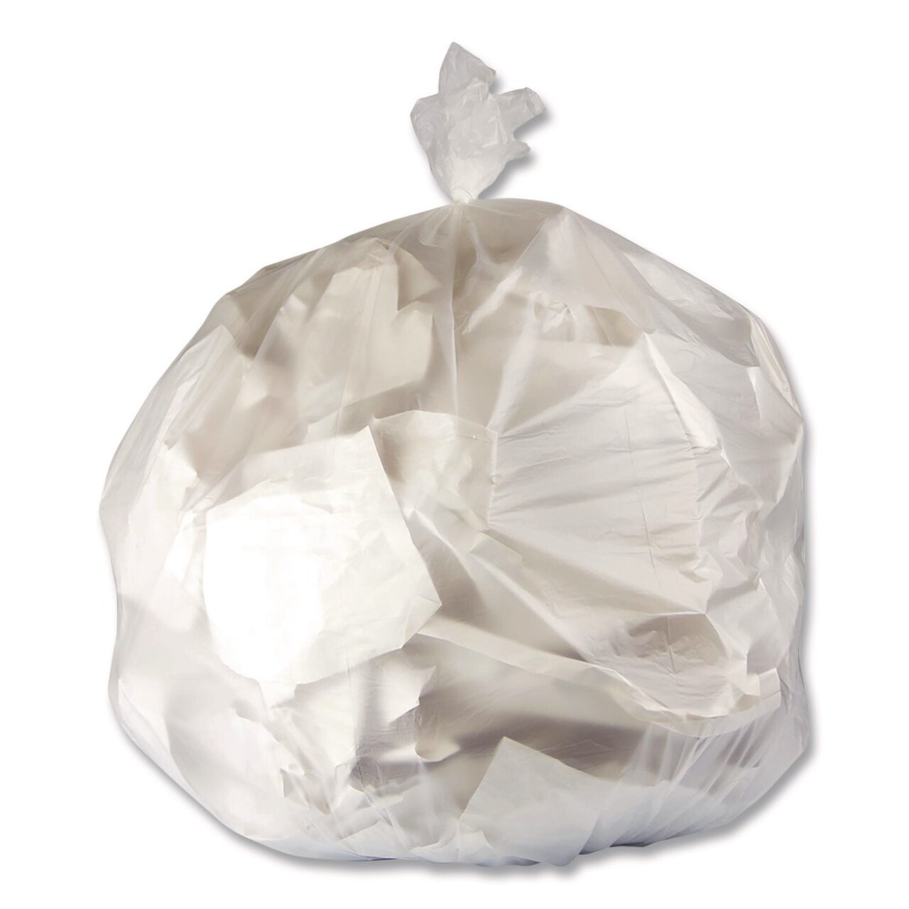 Heritage 33 in. x 40 in. 11 mic 33 Gallon High-Density Waste Can Liners - Natural (500/Carton)